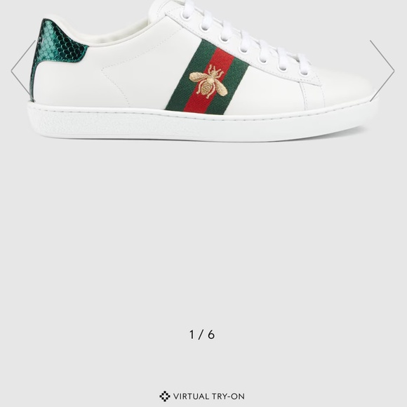 WOMEN'S GUCCI ACE SNEAKER WITH BEE - Picture 3 of 3